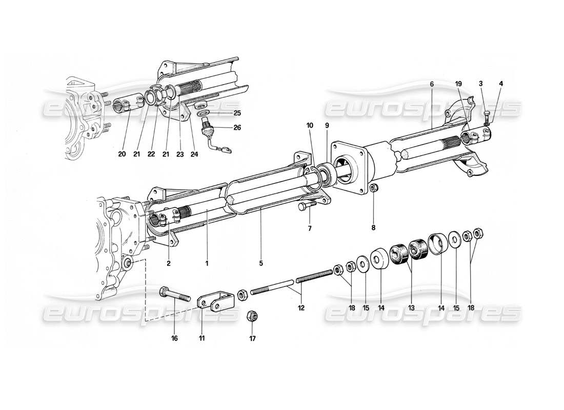 ferrari 412 (mechanical) albero dell'elica diagramma delle parti