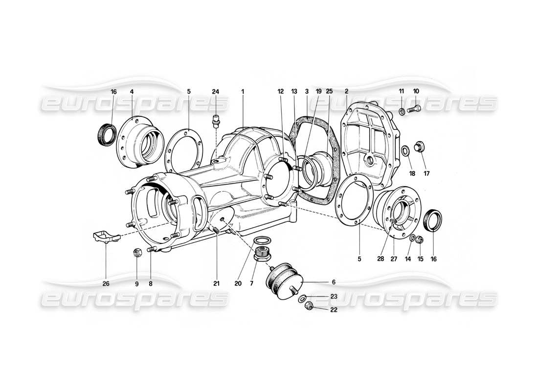 ferrari 412 (mechanical) alloggiamento differenziale diagramma delle parti