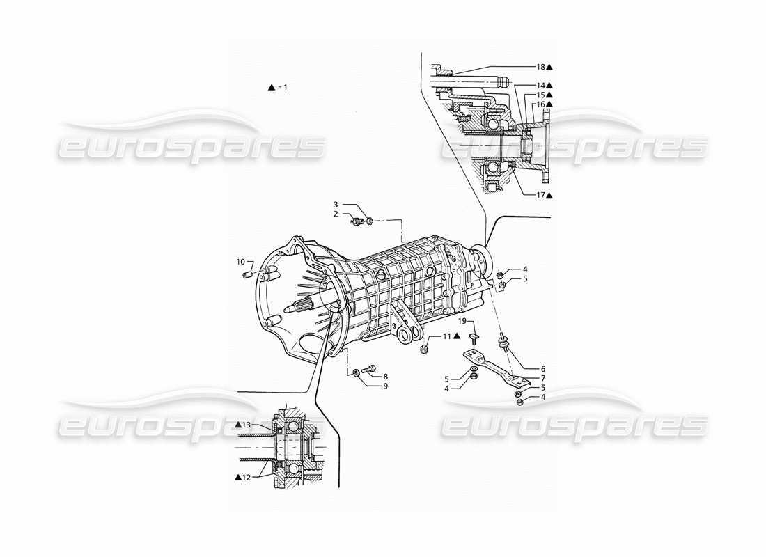 maserati ghibli 2.8 (abs) getrag cambio manuale 6 velocità diagramma delle parti