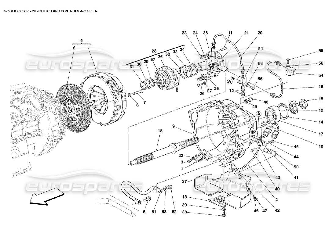 ferrari 575m maranello frizione e controlli non per il diagramma delle parti f1