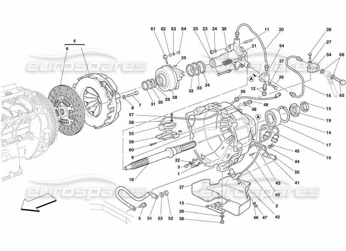 ferrari 575 superamerica frizione e controlli - valido per f1- diagramma delle parti