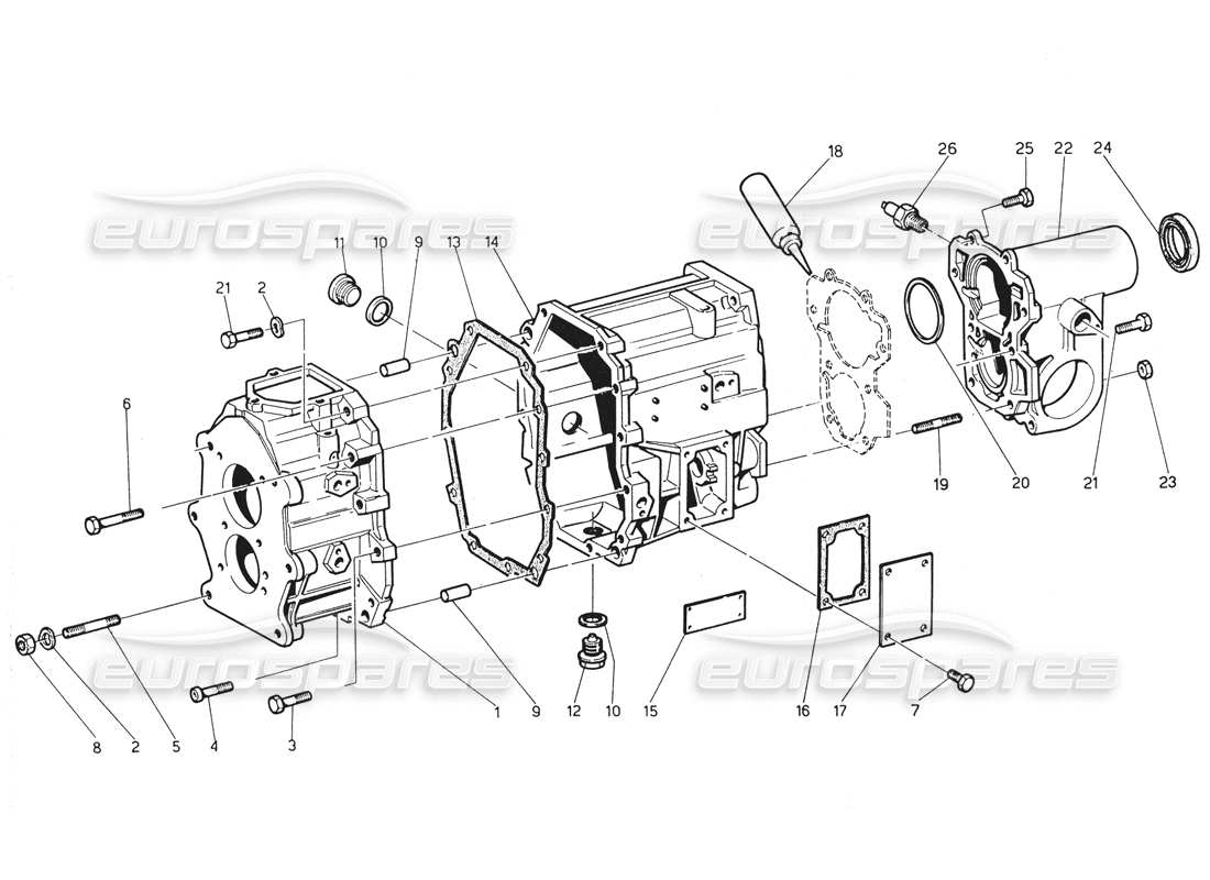 maserati biturbo spider scatola di trasmissione diagramma delle parti