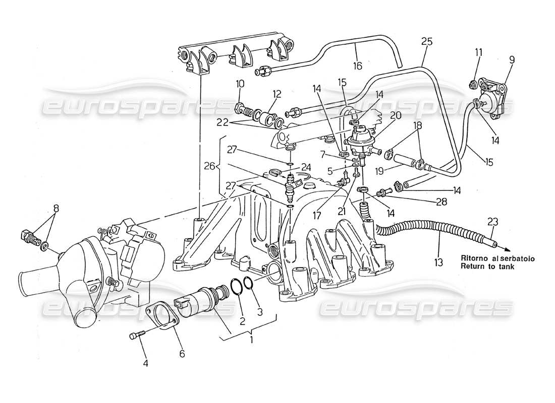 maserati 2.24v sistema di accensione - schema delle parti accessori