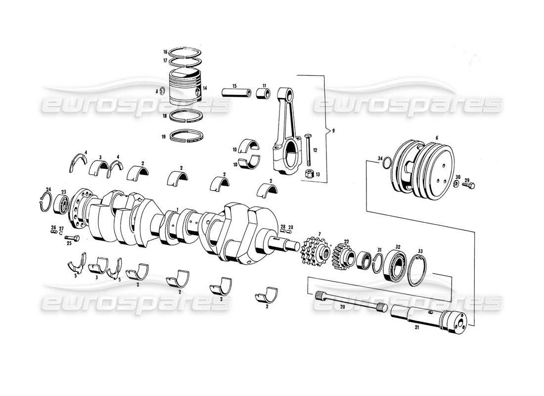 maserati indy 4.2 parti mobili diagramma delle parti