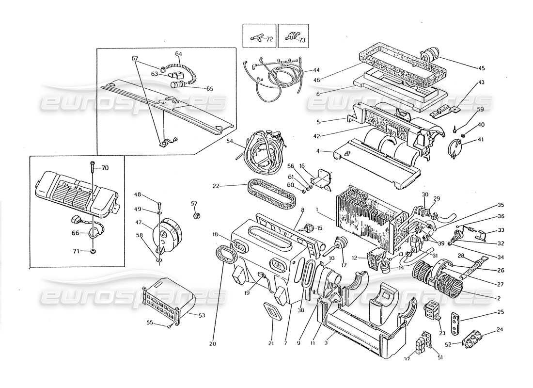 maserati 2.24v diagramma delle parti del set del condizionatore d'aria