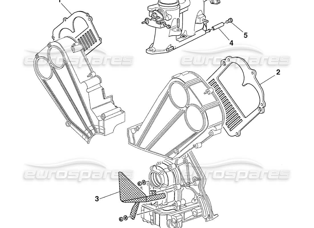 ferrari 355 challenge (1999) diagramma delle parti delle protezioni della cinghia