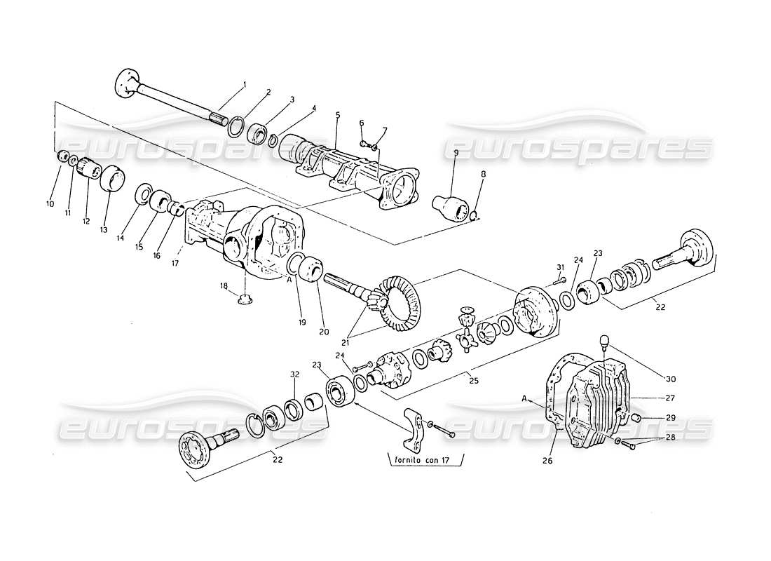 maserati biturbo 2.5 (1984) differenziale diagramma delle parti