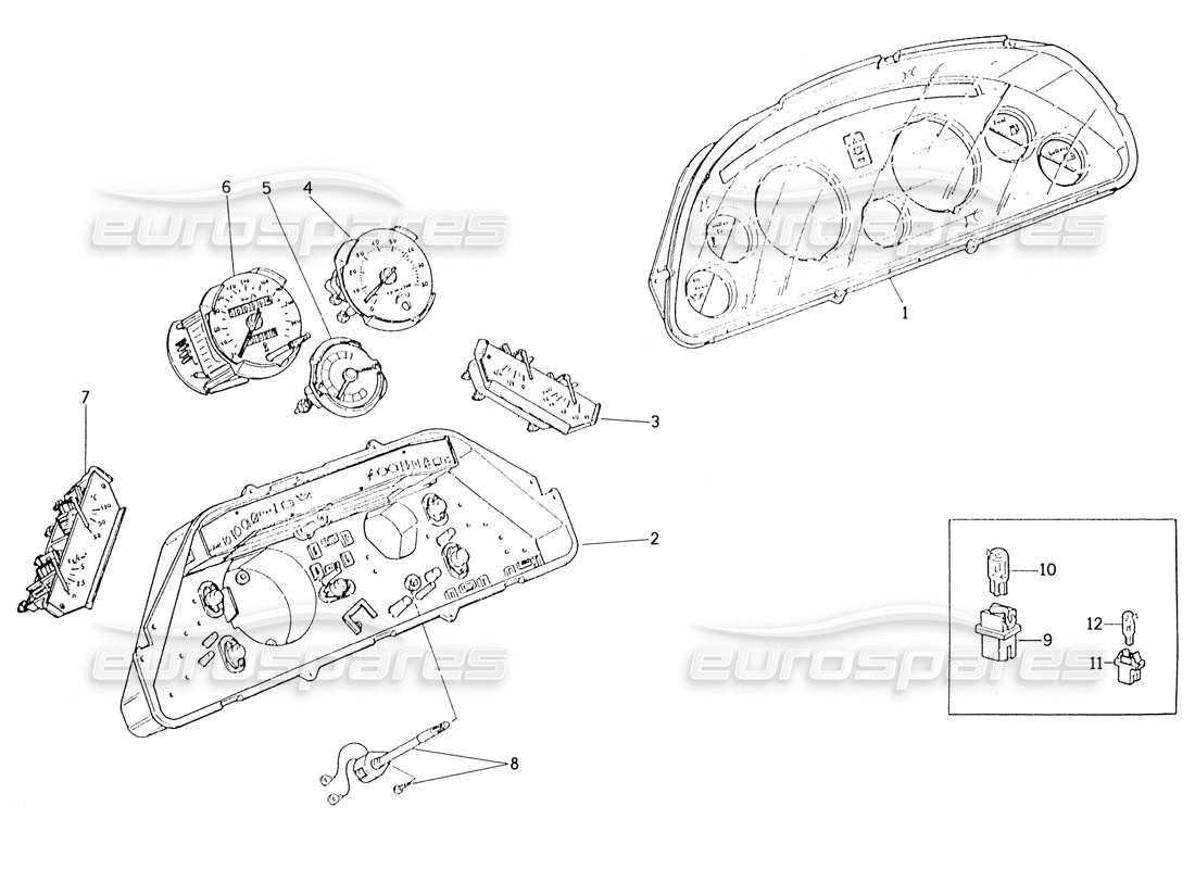maserati karif 2.8 strumentazione schema delle parti
