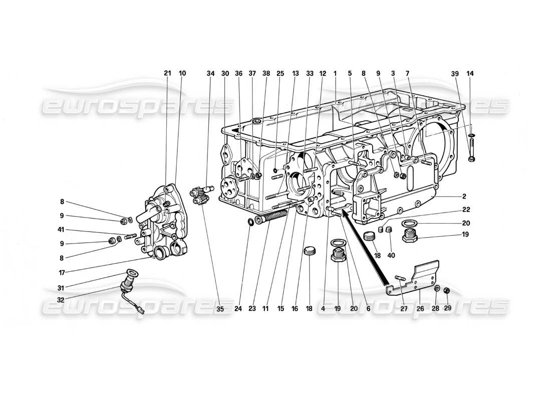 ferrari testarossa (1987) riduttore diagramma delle parti