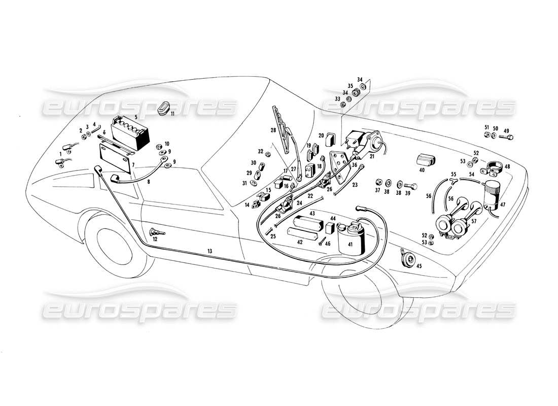 maserati ghibli 4.7 / 4.9 materiale elettrico diagramma delle parti