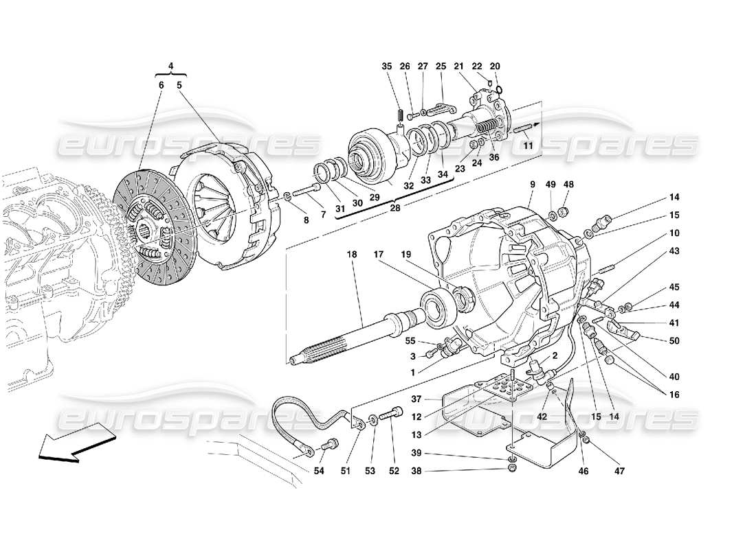 ferrari 456 gt/gta frizione - controlli -non per 456 diagramma delle parti gta