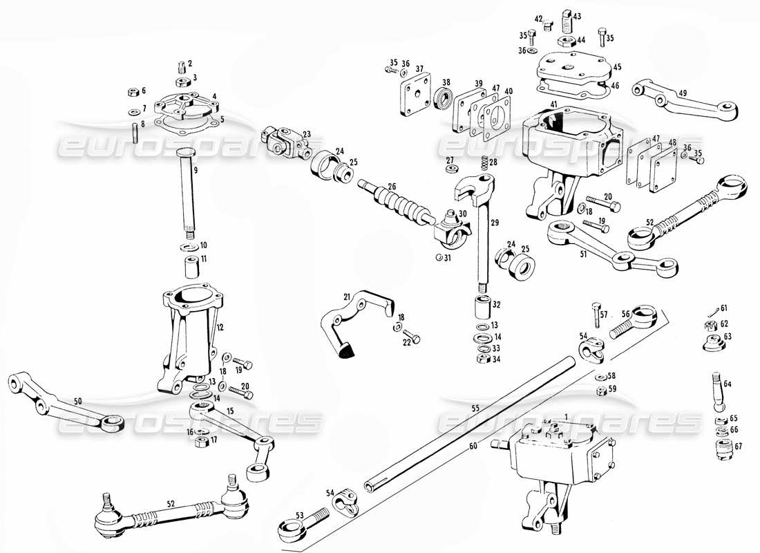 maserati mistral 3.7 tiranti diagramma delle parti