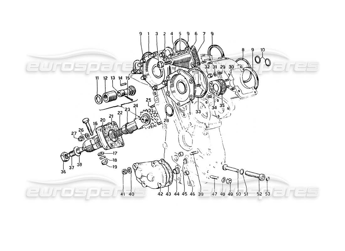 ferrari 275 gtb4 tempistiche: diagramma delle parti degli accessori