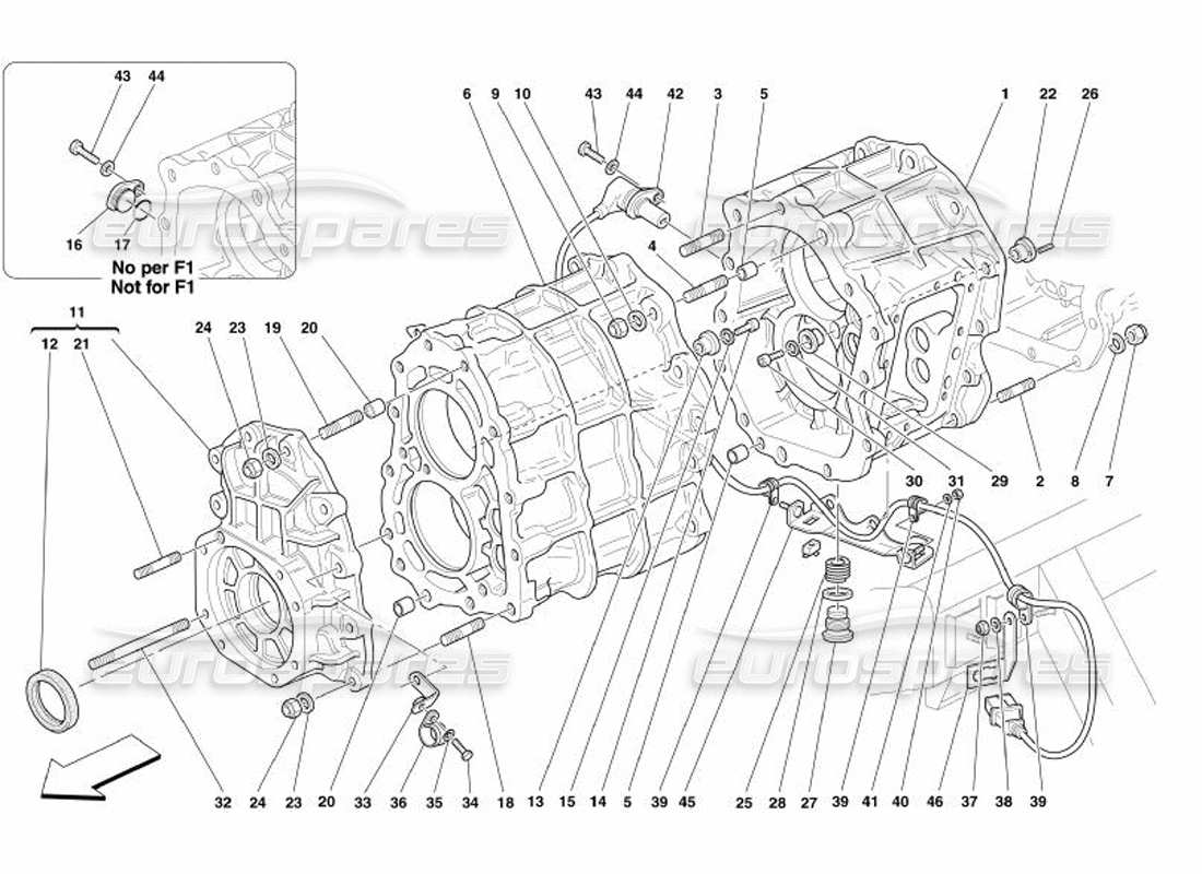 ferrari 575 superamerica riduttore diagramma delle parti