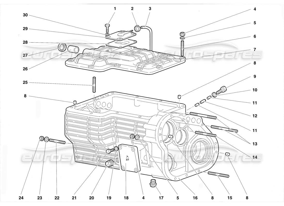 lamborghini diablo vt (1994) riduttore diagramma delle parti
