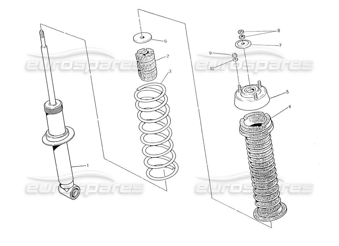 maserati karif 2.8 ammortizzatore posteriore diagramma delle parti