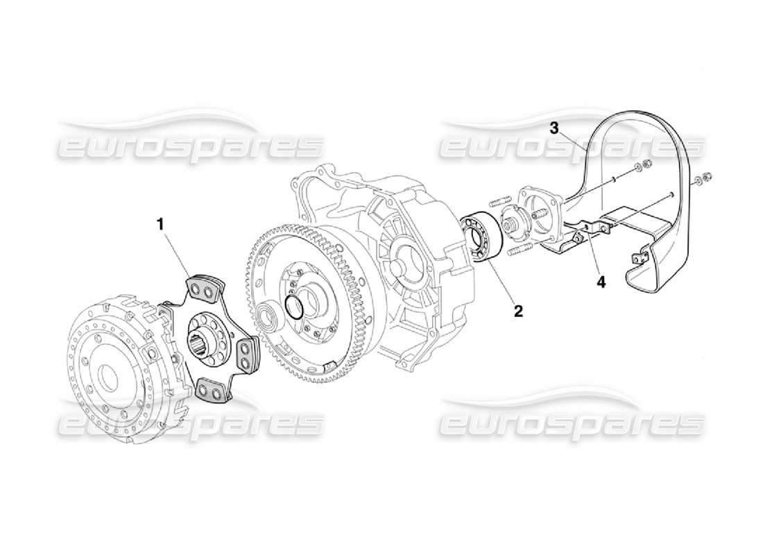 ferrari 355 challenge (1996) disco frizione - scudo termico diagramma delle parti