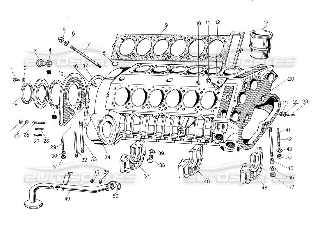 lamborghini countach lp400 schema delle parti del basamento