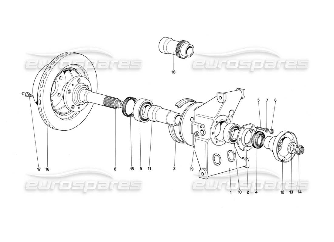 ferrari 412 (mechanical) sospensione posteriore - disco freno diagramma delle parti