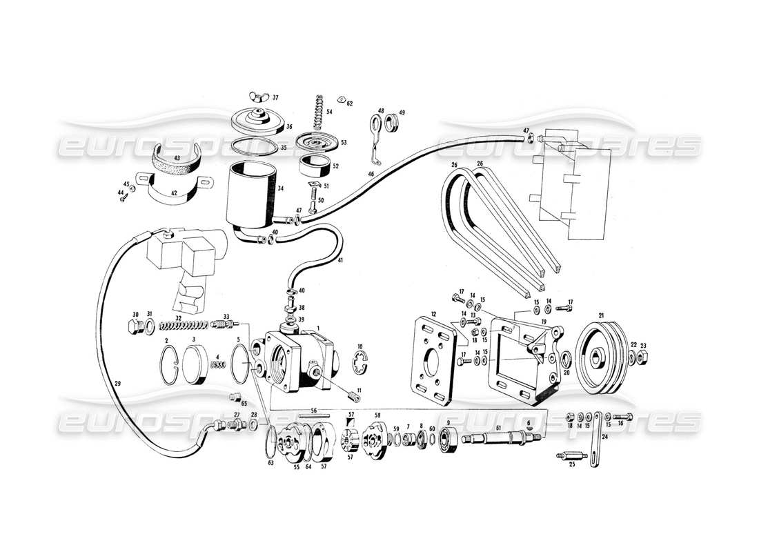maserati indy 4.2 sterzo idraulico diagramma delle parti