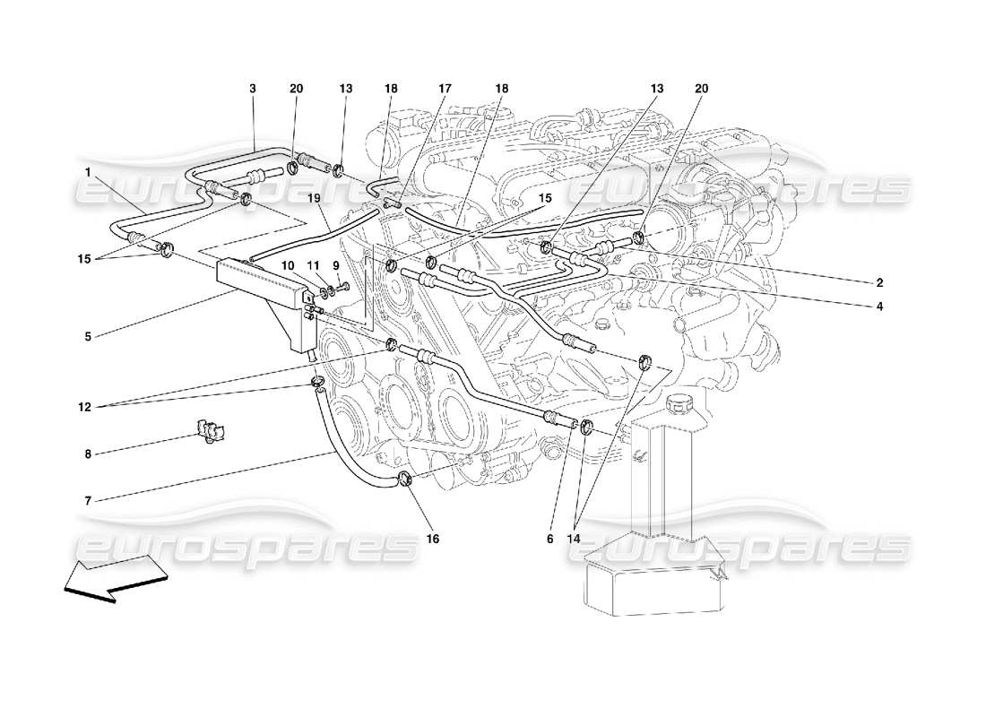 ferrari 456 gt/gta colpo: diagramma delle parti del sistema