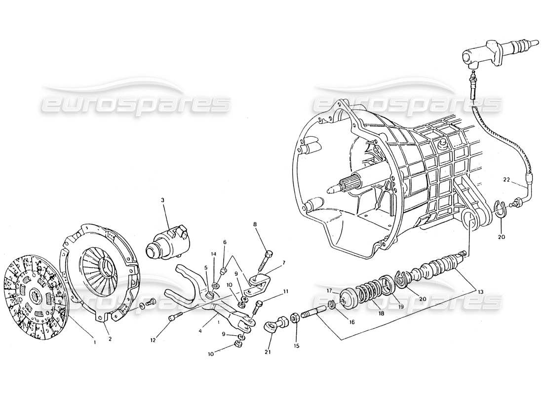 maserati 418 / 4.24v / 430 frizione per cambio getrag diagramma delle parti