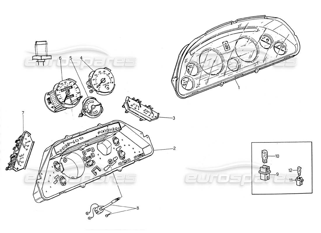 maserati 2.24v strumentazione schema delle parti