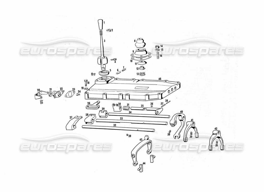 maserati indy 4.2 controllo della trasmissione diagramma delle parti
