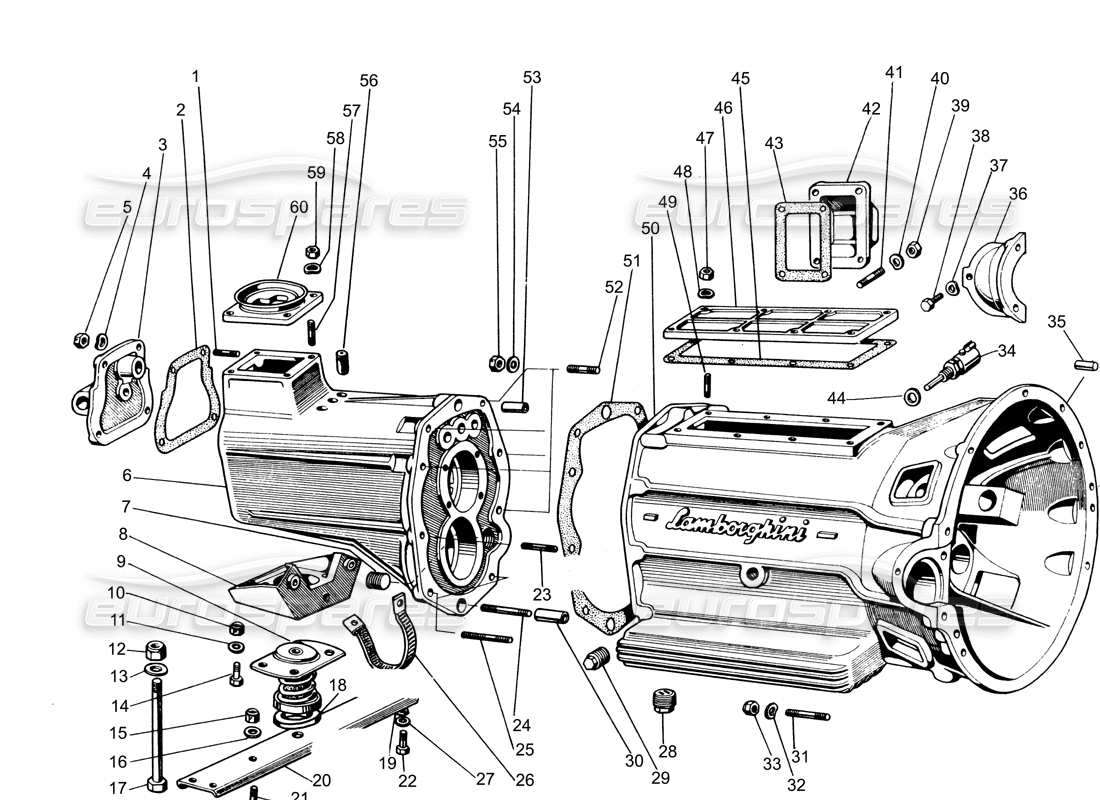 lamborghini espada cambio (da 0 a 750) diagramma delle parti