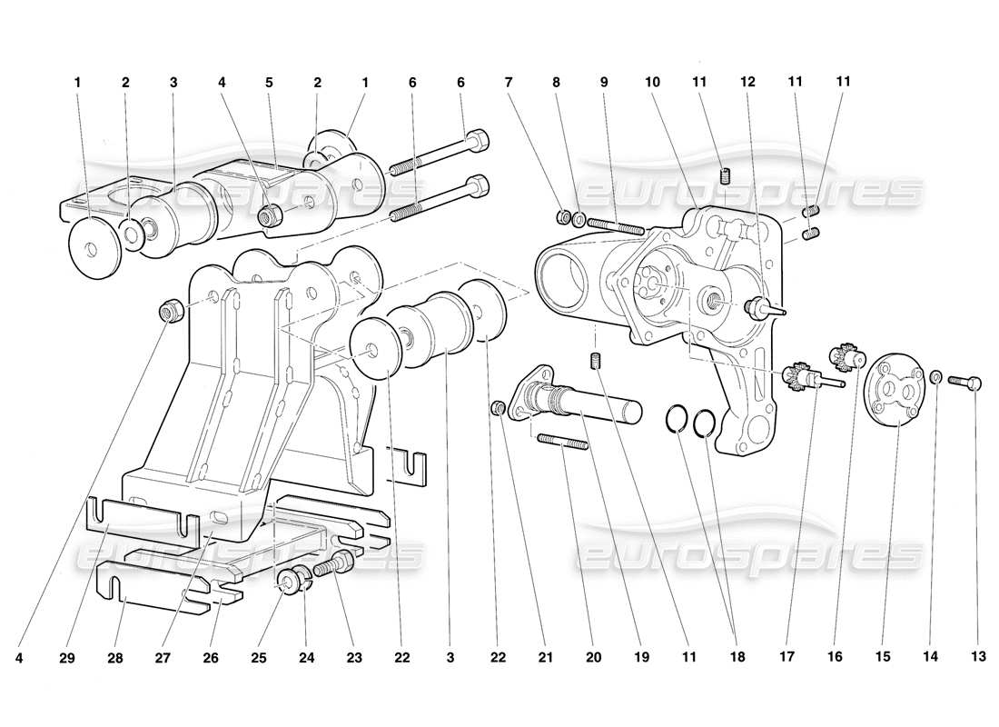 lamborghini diablo vt (1994) pompa dell'olio del cambio diagramma delle parti