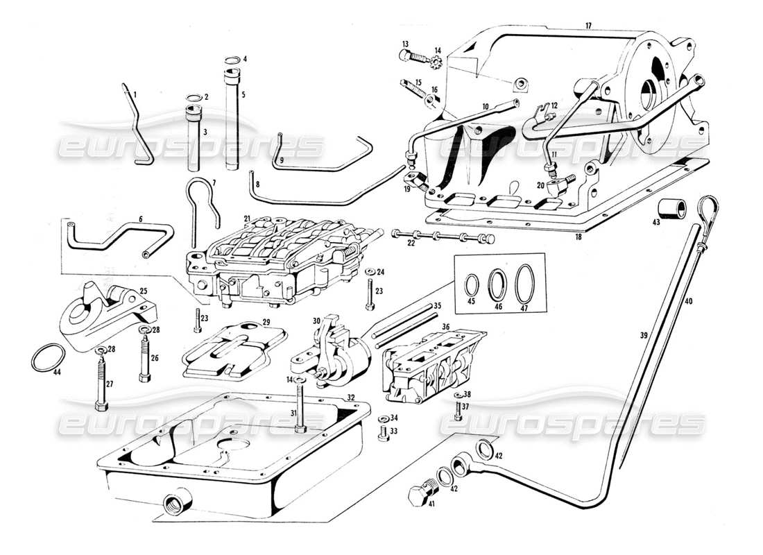 maserati indy 4.2 schema parziale delle valvole del cambio automatico