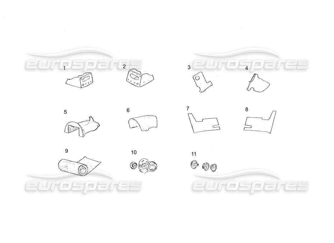 ferrari 250 gt (coachwork) rifiniture interne diagramma delle parti