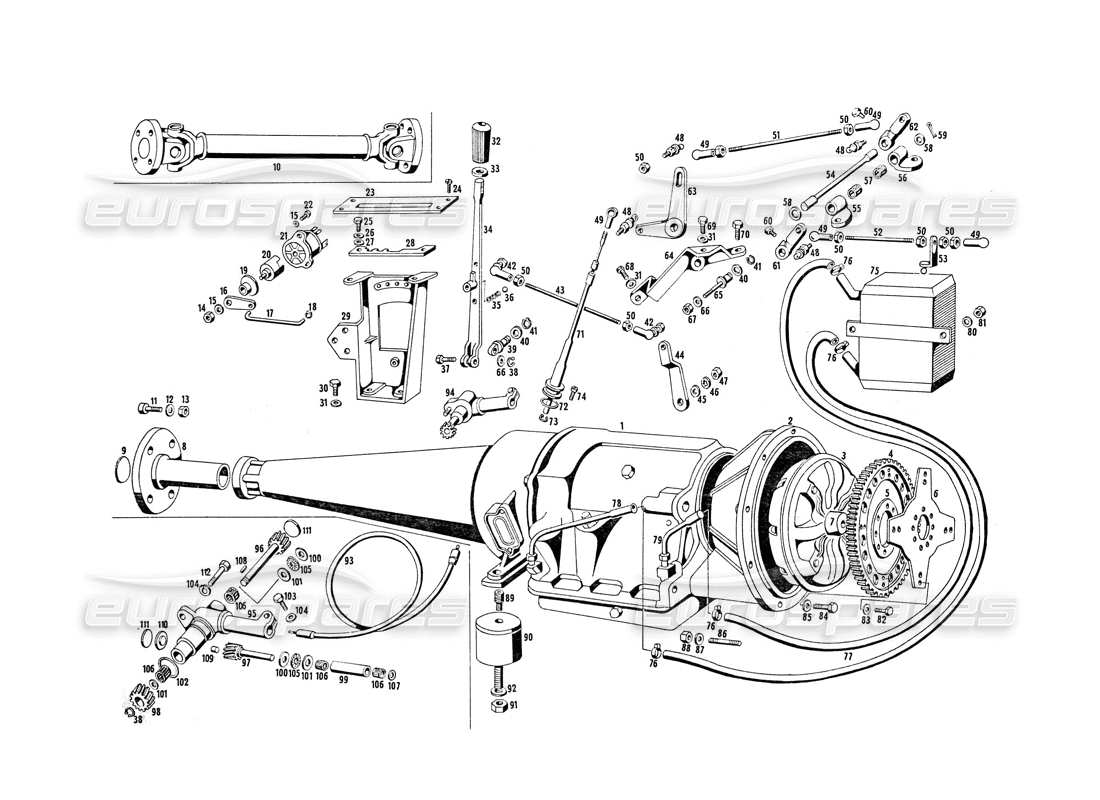 maserati indy 4.2 trasmissione automatica diagramma delle parti