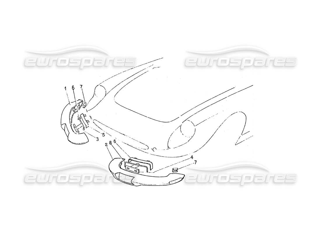 ferrari 365 gt 2+2 (coachwork) paraurti anteriori diagramma delle parti