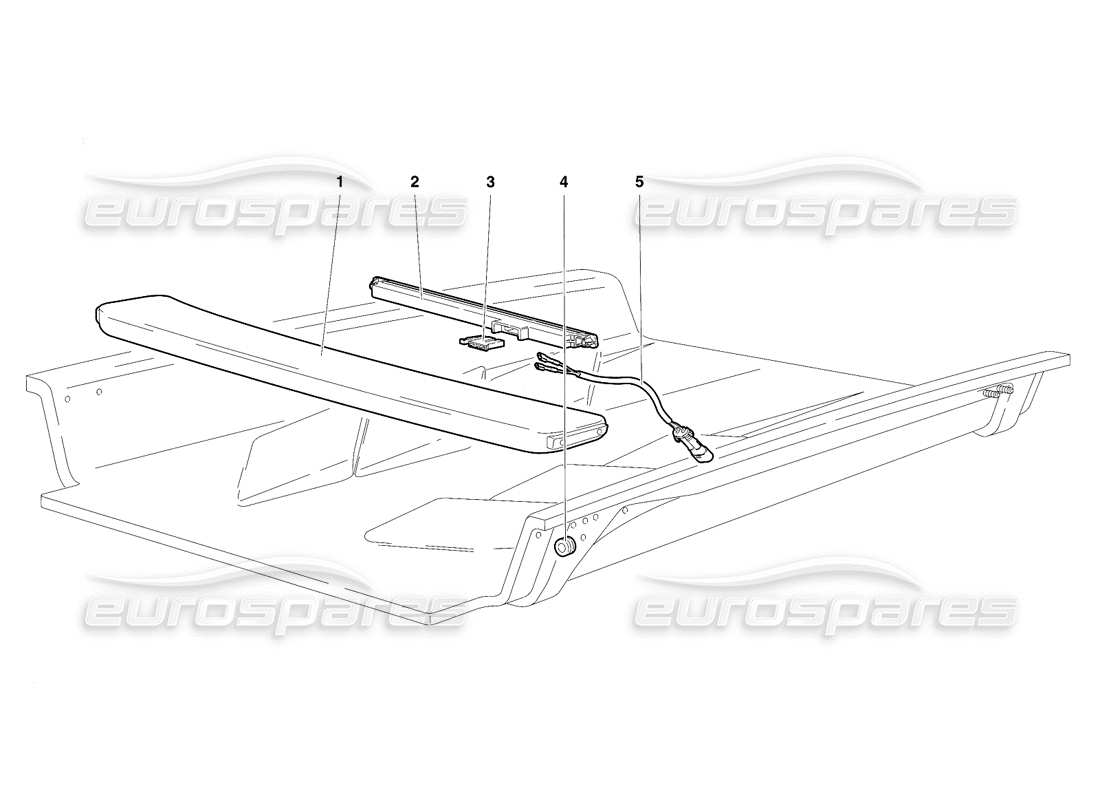 lamborghini diablo vt (1994) cofano motore (valido per l'australia - versione rh d. - aprile 1994) diagramma delle parti