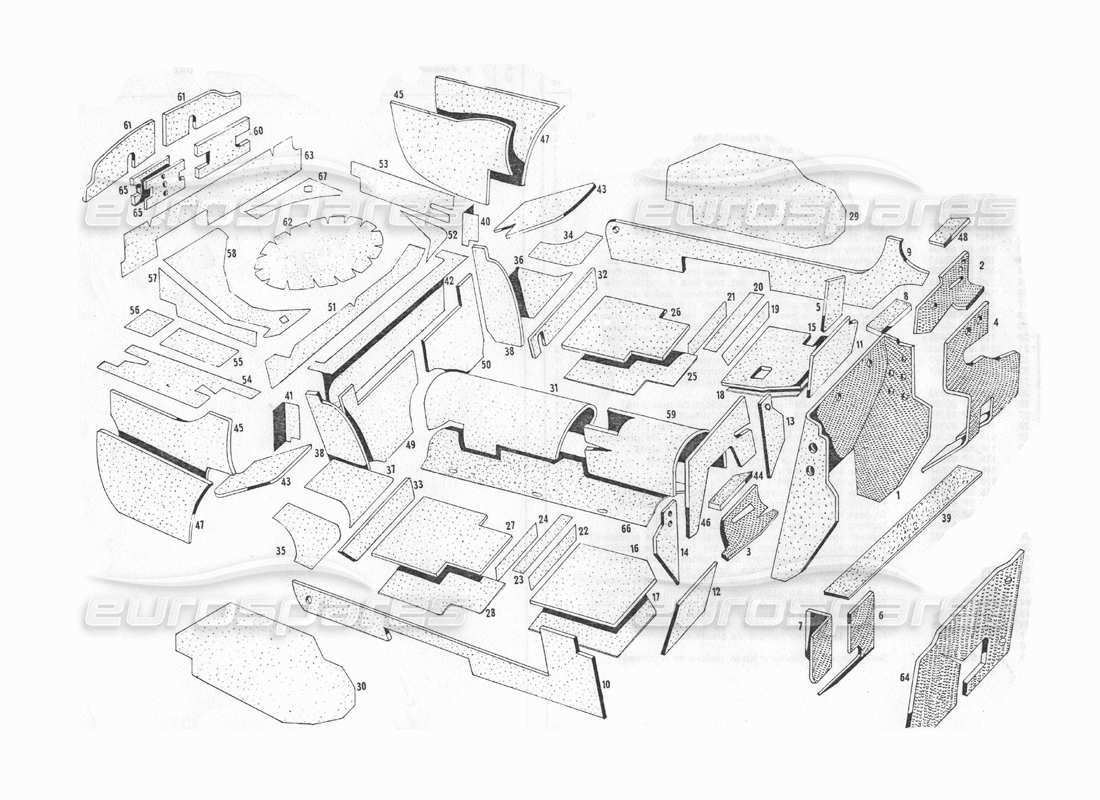 maserati indy 4.2 isolamento 1a tp. diagramma delle parti