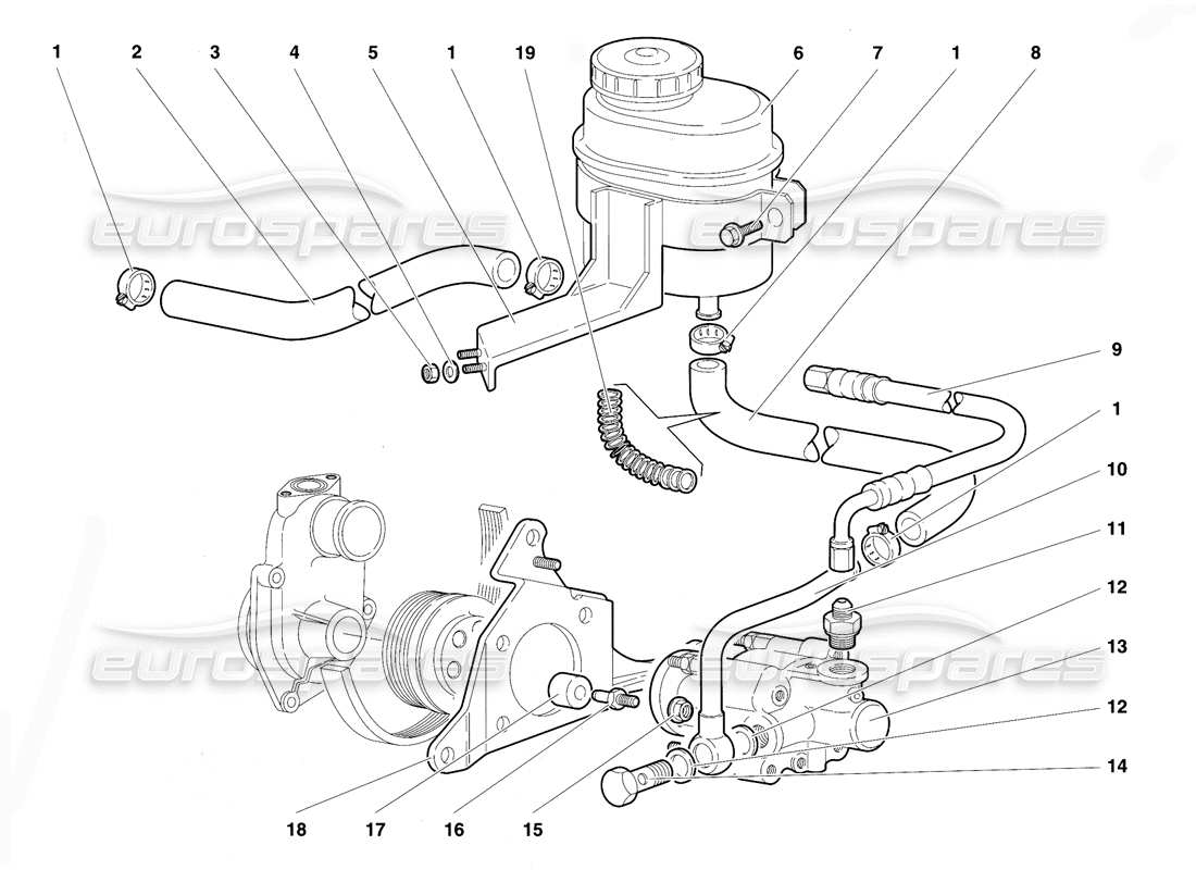 lamborghini diablo vt (1994) timone diagramma delle parti