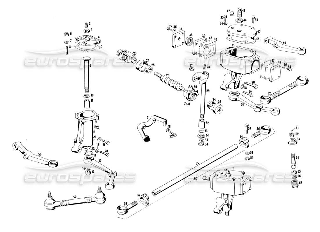 maserati ghibli 4.7 / 4.9 diagramma delle parti dei tiranti