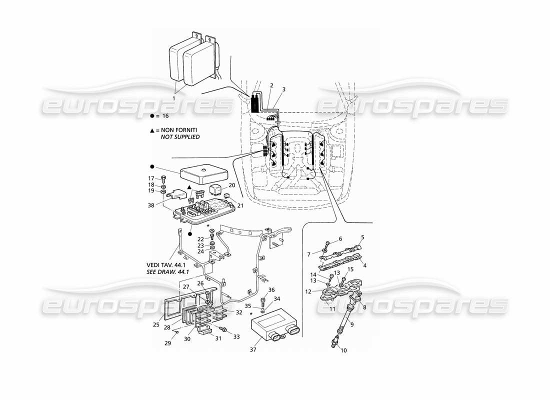 maserati qtp v6 evoluzione sistema di accensione diagramma delle parti