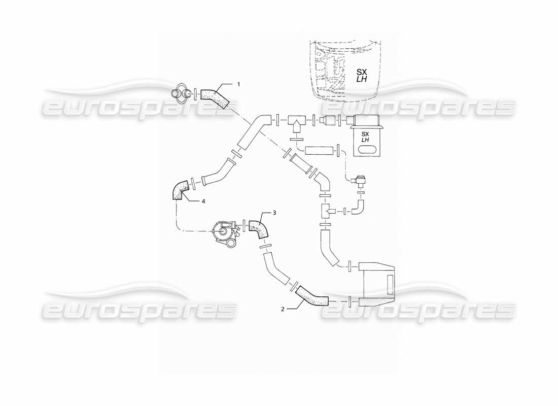 maserati ghibli 2.0 cup manicotti in silicone diagramma delle parti