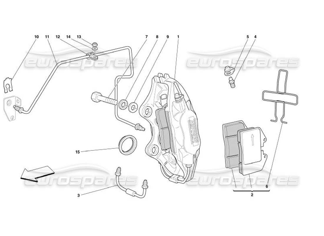 ferrari 575 superamerica pinza per freno posteriore diagramma delle parti