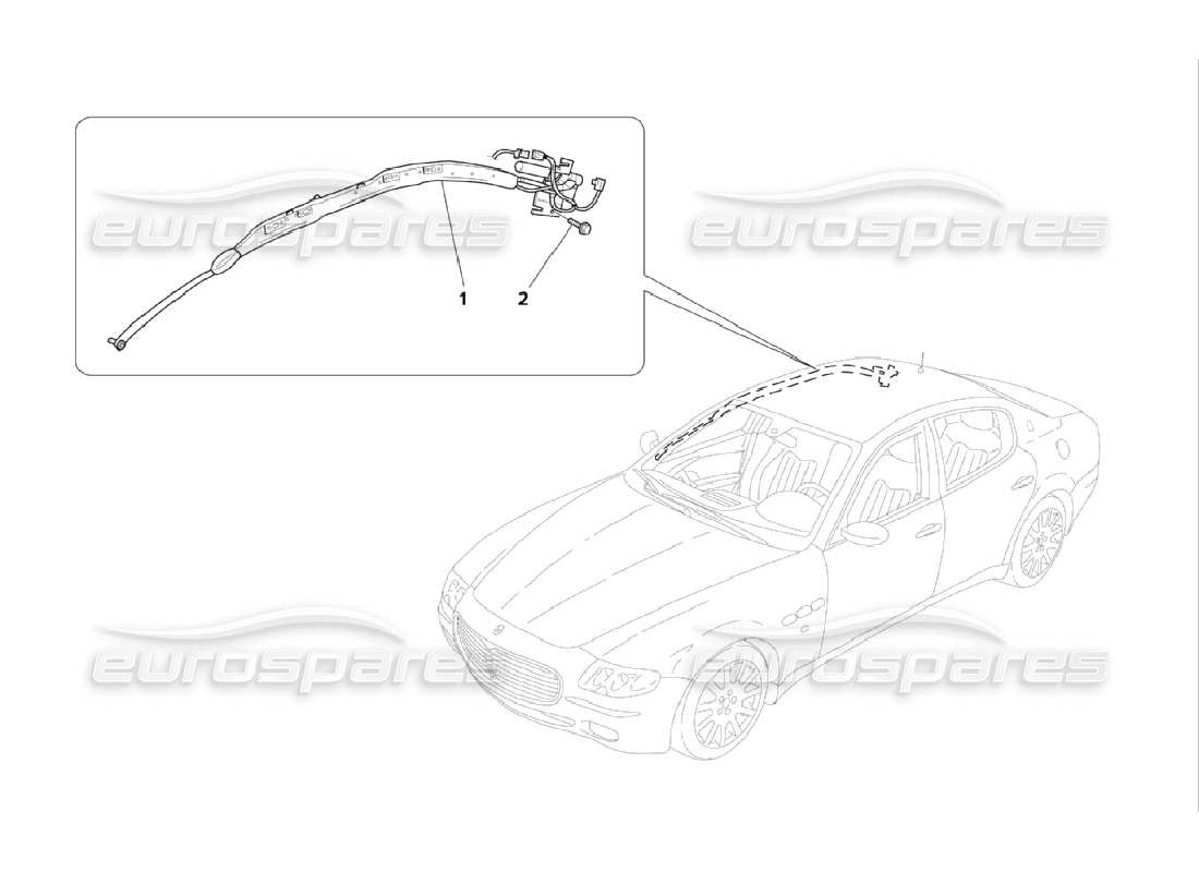 maserati qtp. (2006) 4.2 sistema window-bag diagramma delle parti