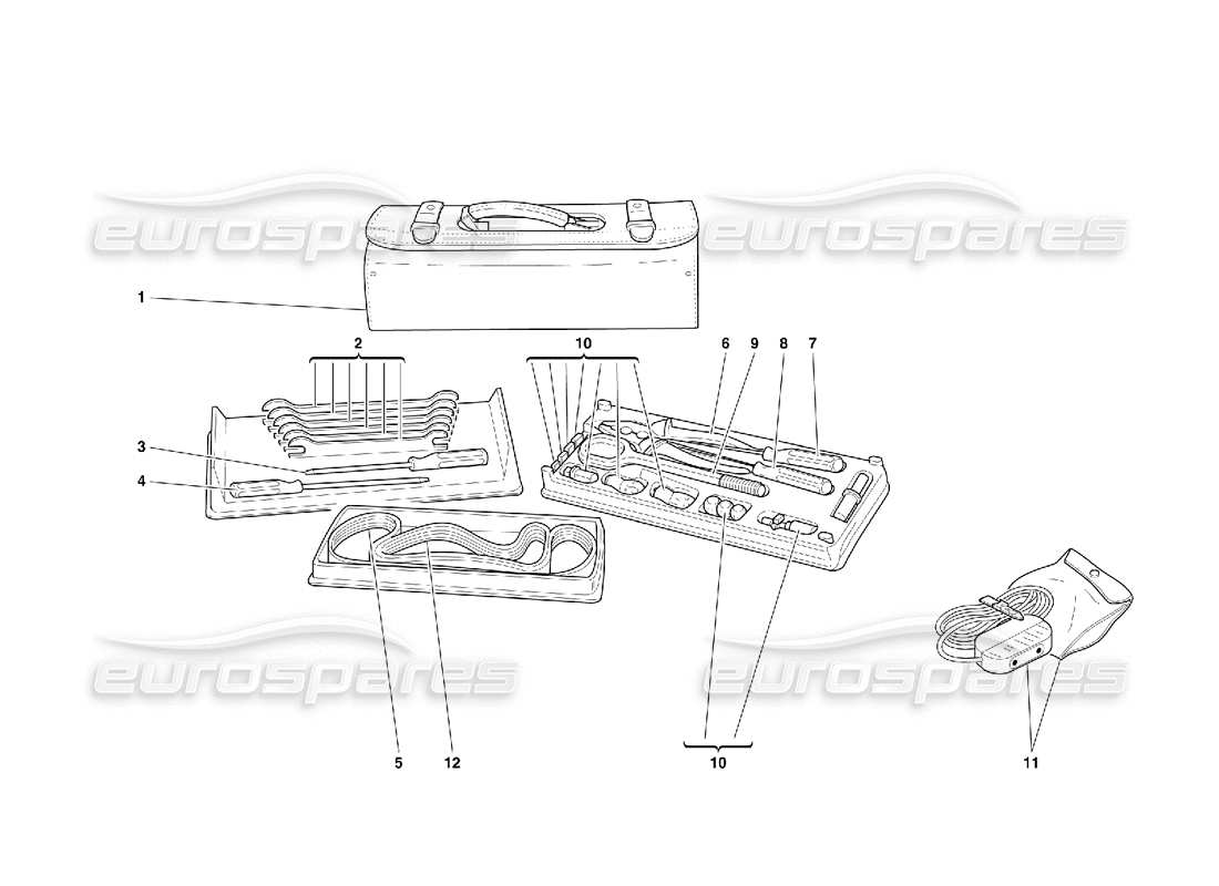 ferrari 456 gt/gta diagramma delle parti dell'attrezzatura