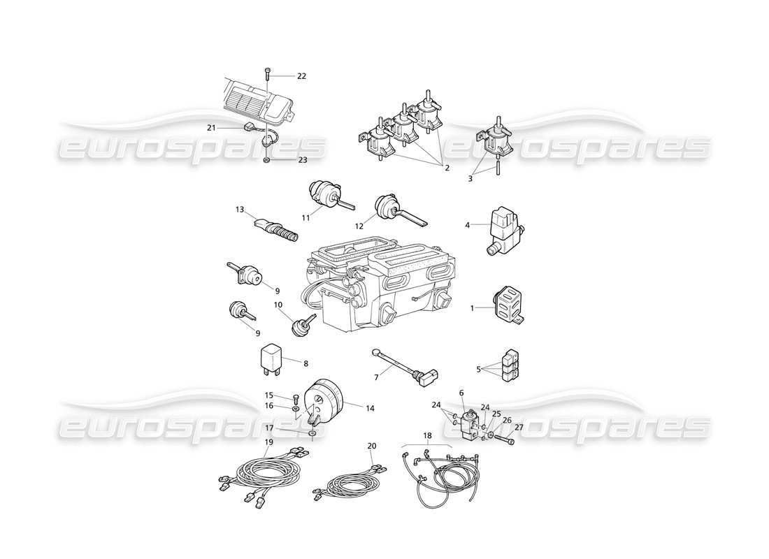 maserati qtp v6 evoluzione gruppo climatizzatore automatico diagramma delle parti