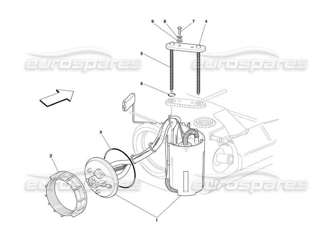 ferrari 575 superamerica pompa di benzina diagramma delle parti