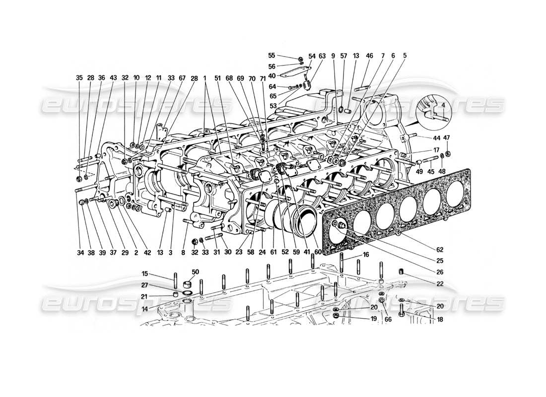 ferrari 512 bbi basamento diagramma delle parti