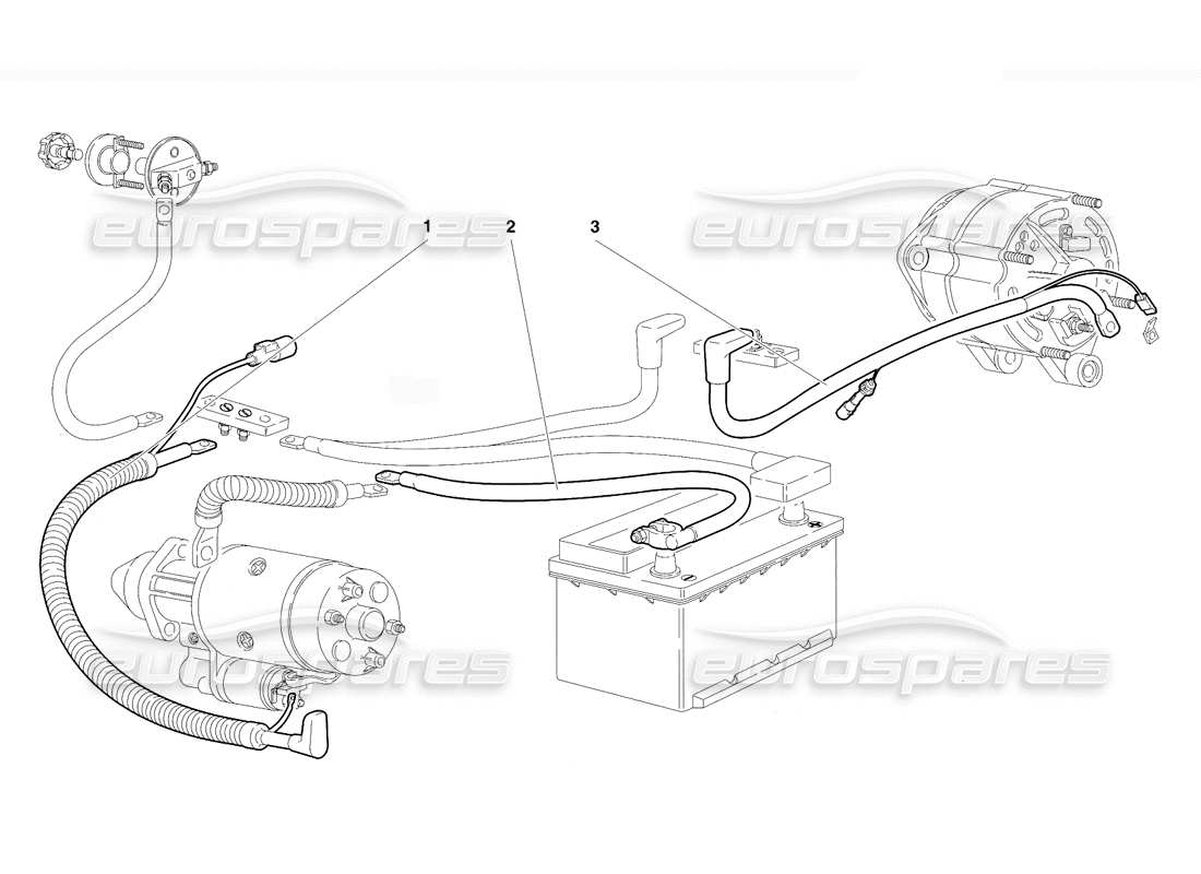 lamborghini diablo vt (1994) schema delle parti dell'impianto elettrico (valido per versione rh d. - aprile 1994).