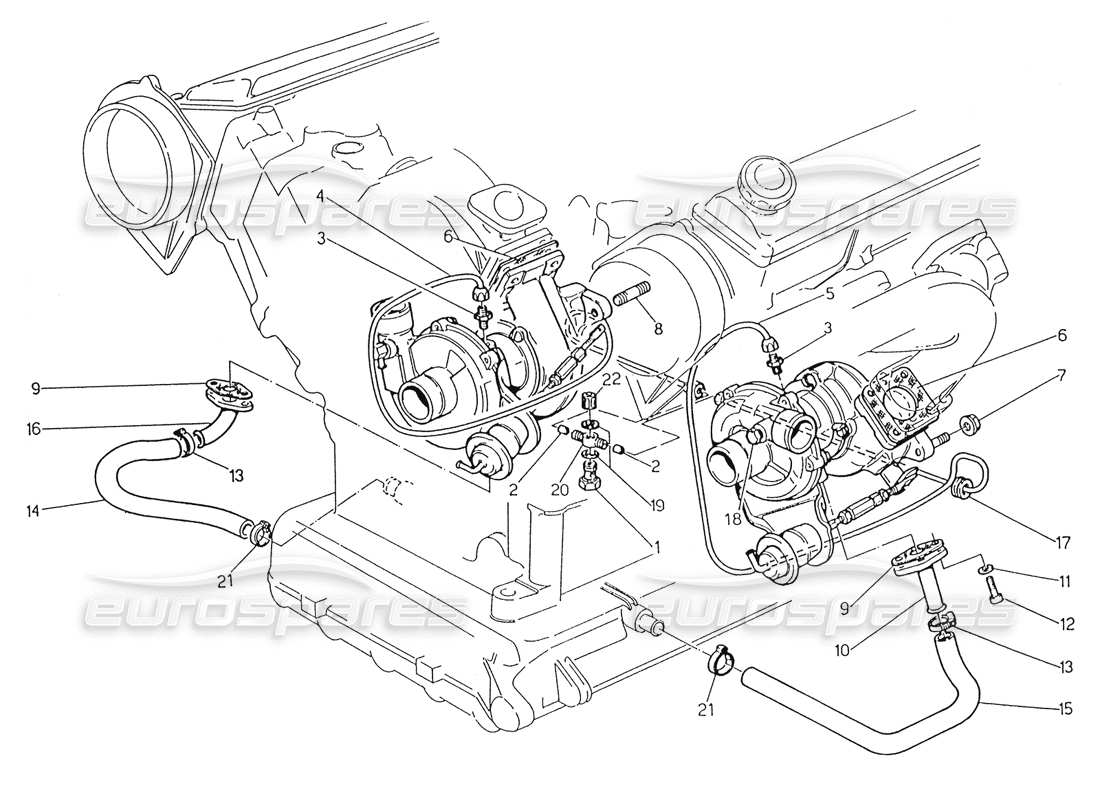 maserati karif 2.8 turbosoffianti diagramma delle parti
