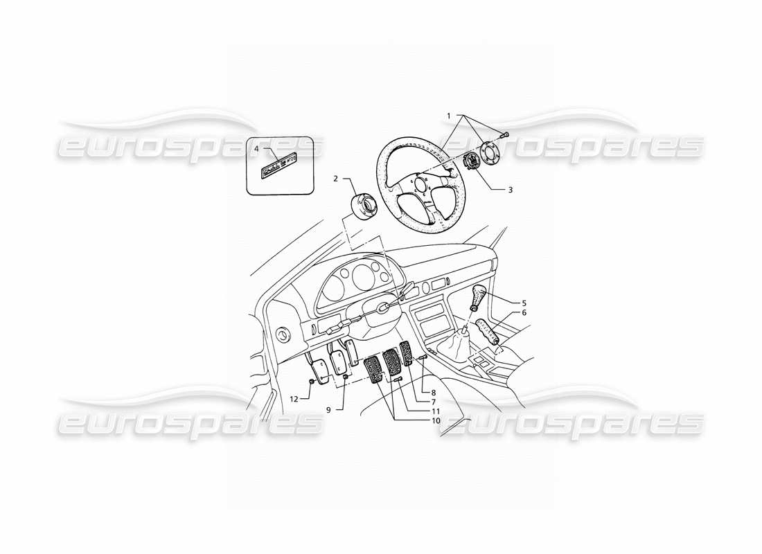 maserati ghibli 2.0 cup variazioni degli interni del veicolo diagramma delle parti