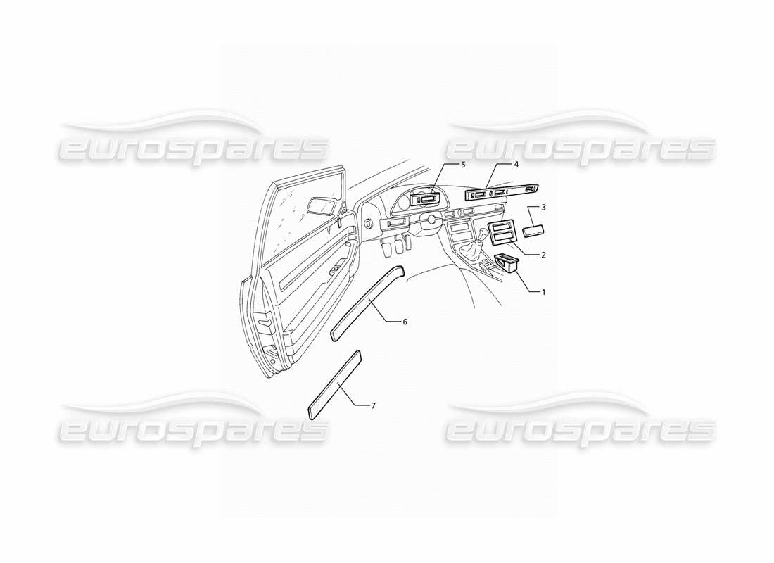 maserati ghibli 2.0 cup finiture interne diagramma delle parti